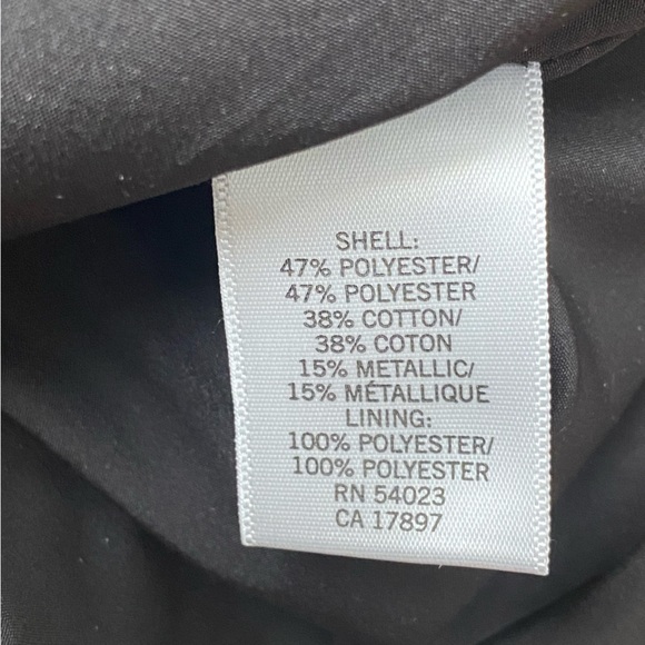 Banana Republic Factory black and silver metallic mini skirt lined holiday Sz 2 - Picture 8 of 11